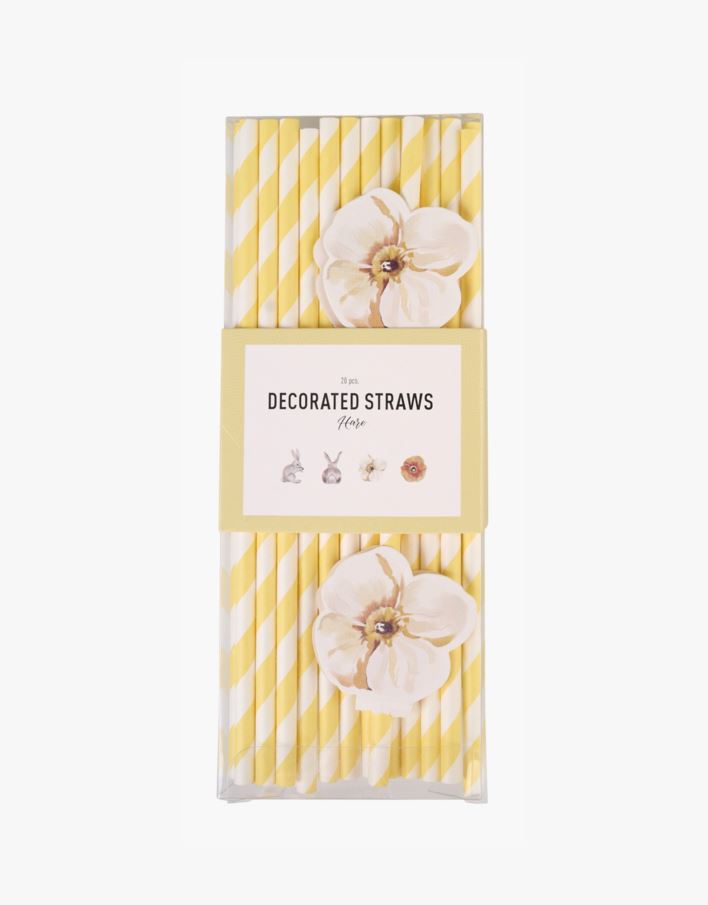 Papperssugrör 20 st. multi/gul - 20 pk multi/gul - 1