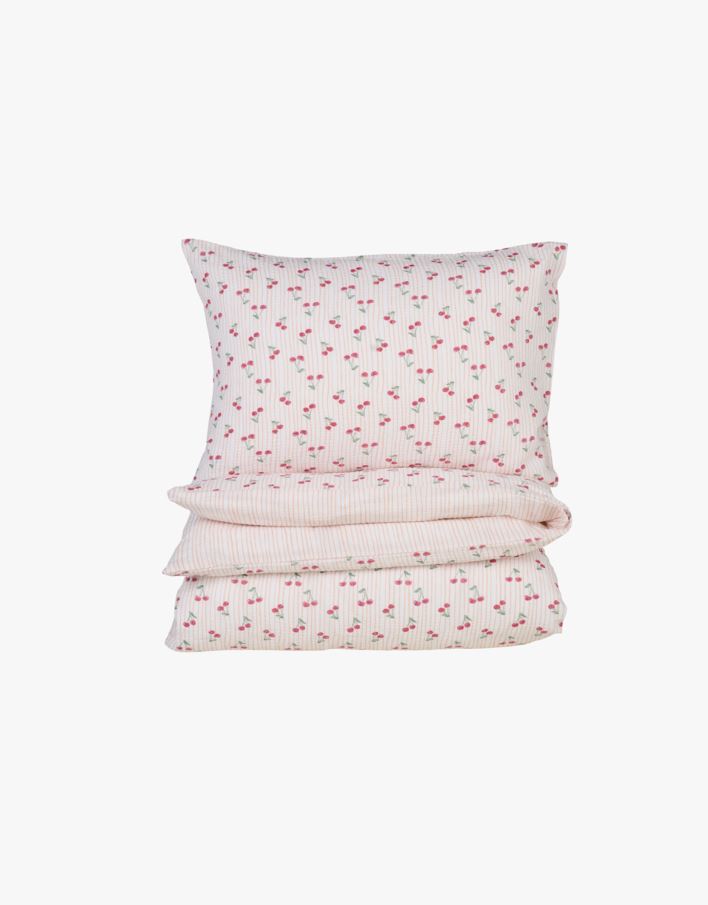 Påslakanset i bäckebölja korall - 150x210 cm korall - 1