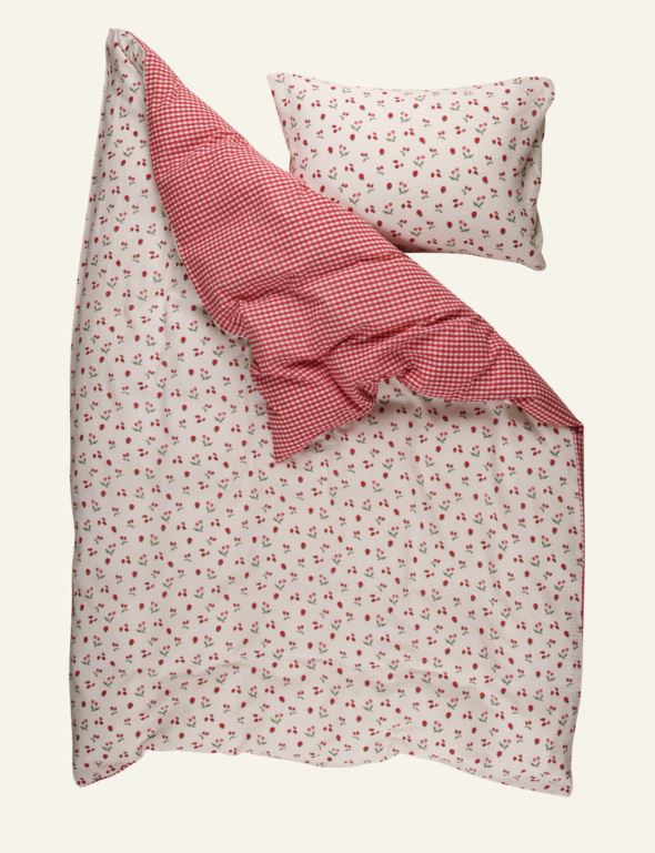 Påslakanset i bäckebölja röd - 3