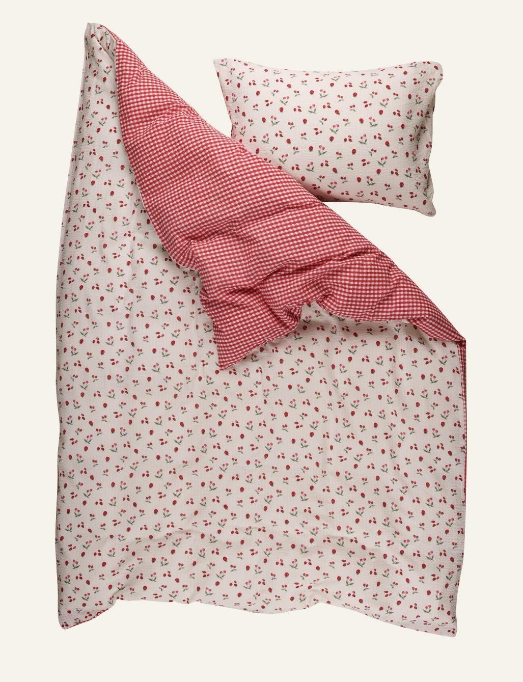 Påslakanset i bäckebölja röd - 3