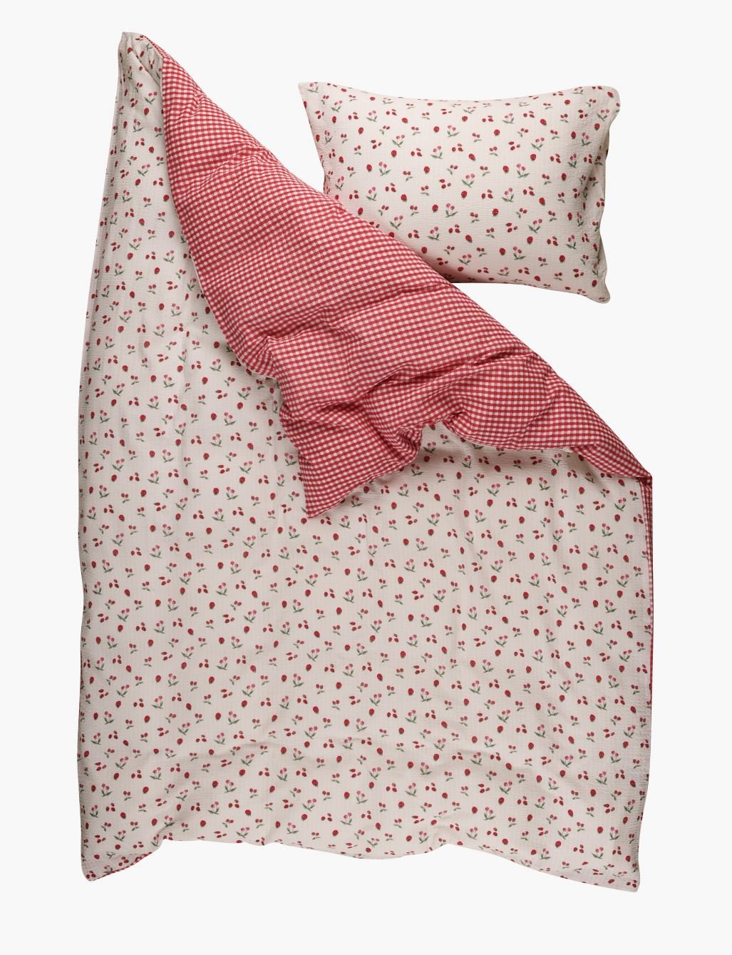 Påslakanset i bäckebölja röd - 3