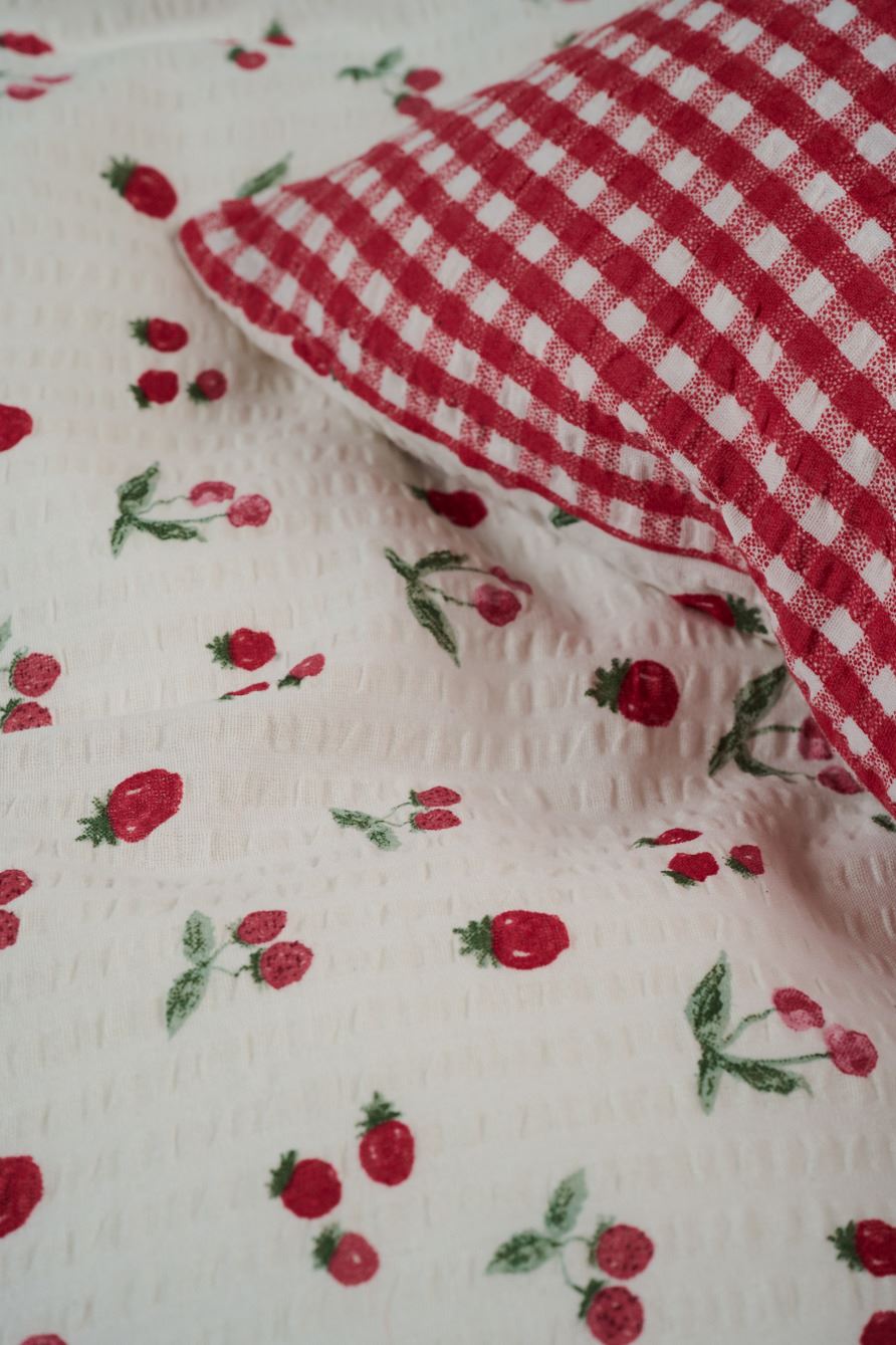 Påslakanset i bäckebölja röd - 4