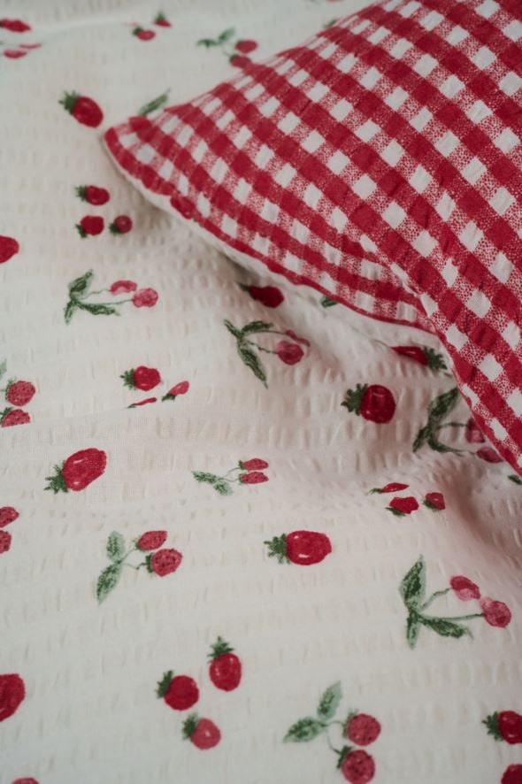 Påslakanset i bäckebölja röd - 4