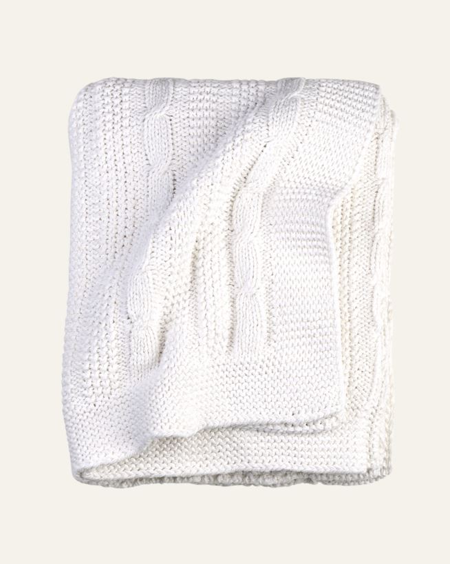 Pläd vit - 125x150 cm vit - 1