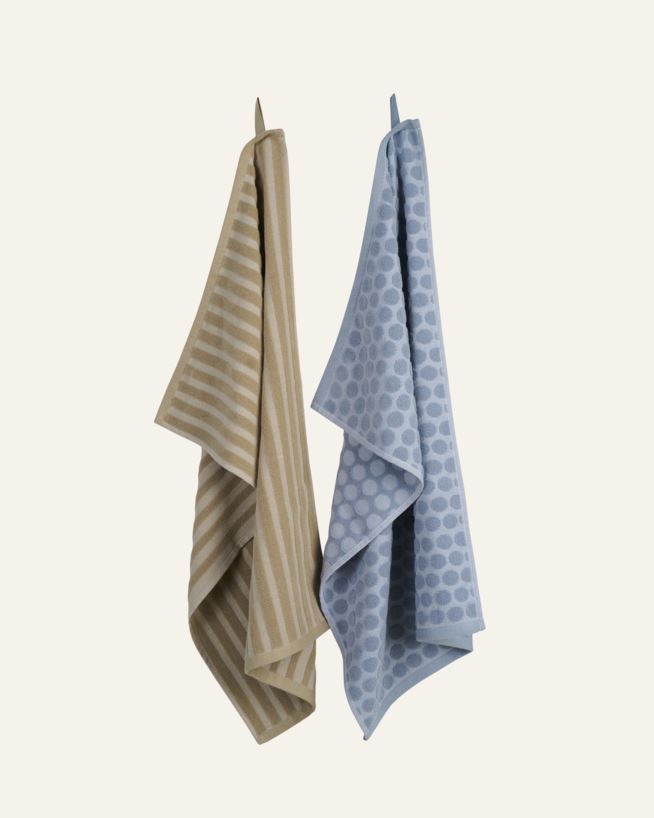 2-pack kökshandduk blå - 45x70 cm blå - 1