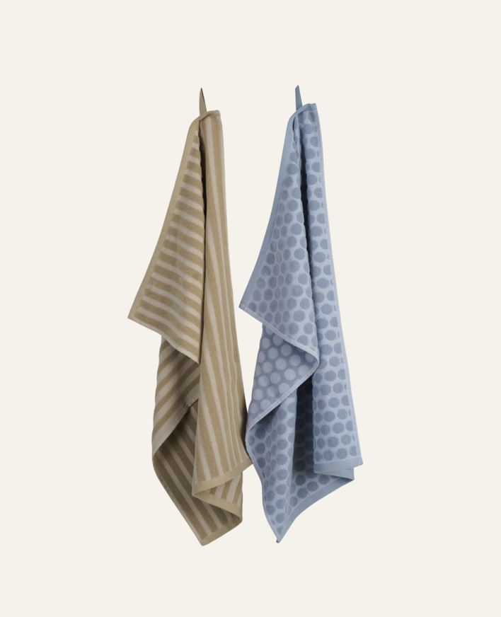 2-pack kökshandduk blå - 45x70 cm blå - 1