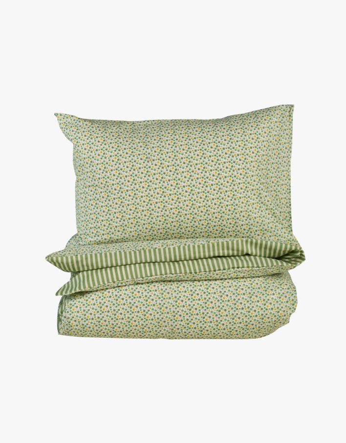 Påslakanset i bomull multi/grön - 150x210+50x60 cm multi/grön - 1