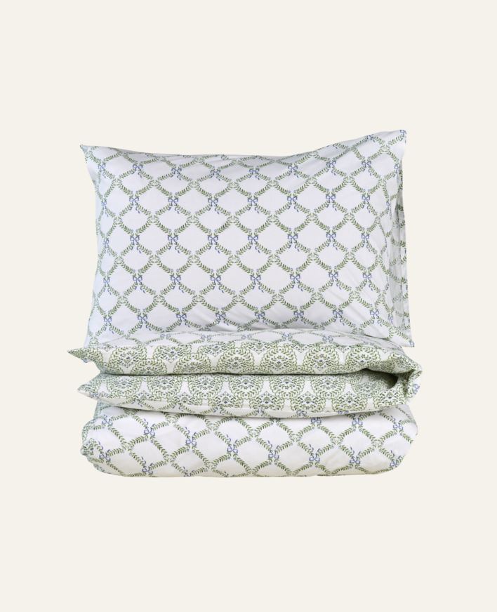 Påslakanset multi/grön - 230x220 cm/50x60 cm multi/grön - 1