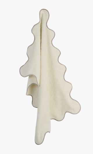 Scallop handduk offwhite