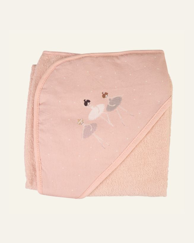 Badhandduk med huva rosa - 75x75 cm rosa - 1