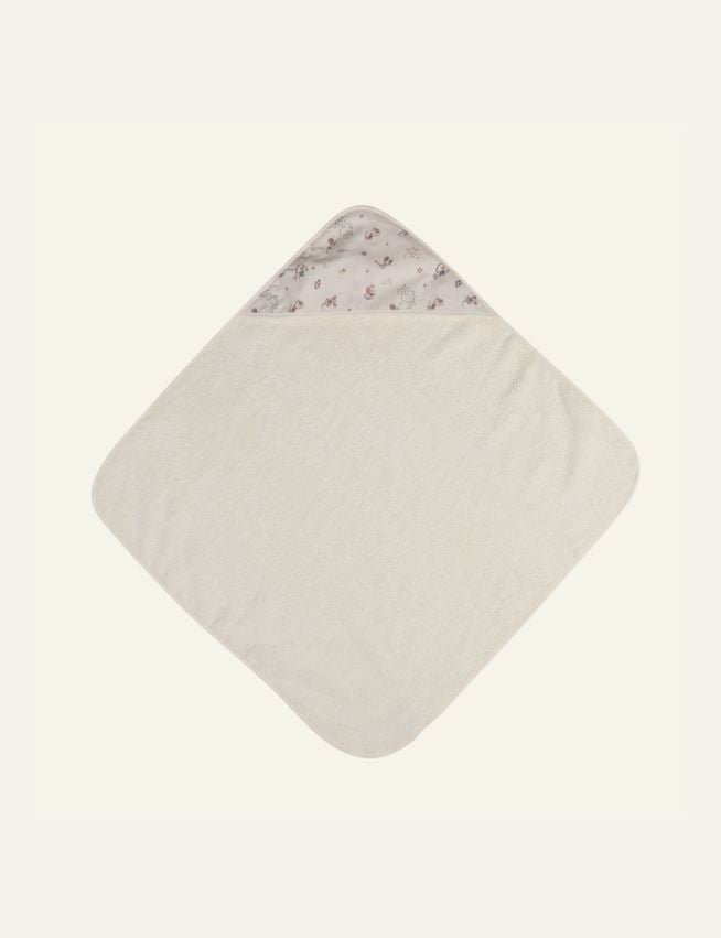 Badhandduk med huva multi/vit - 2