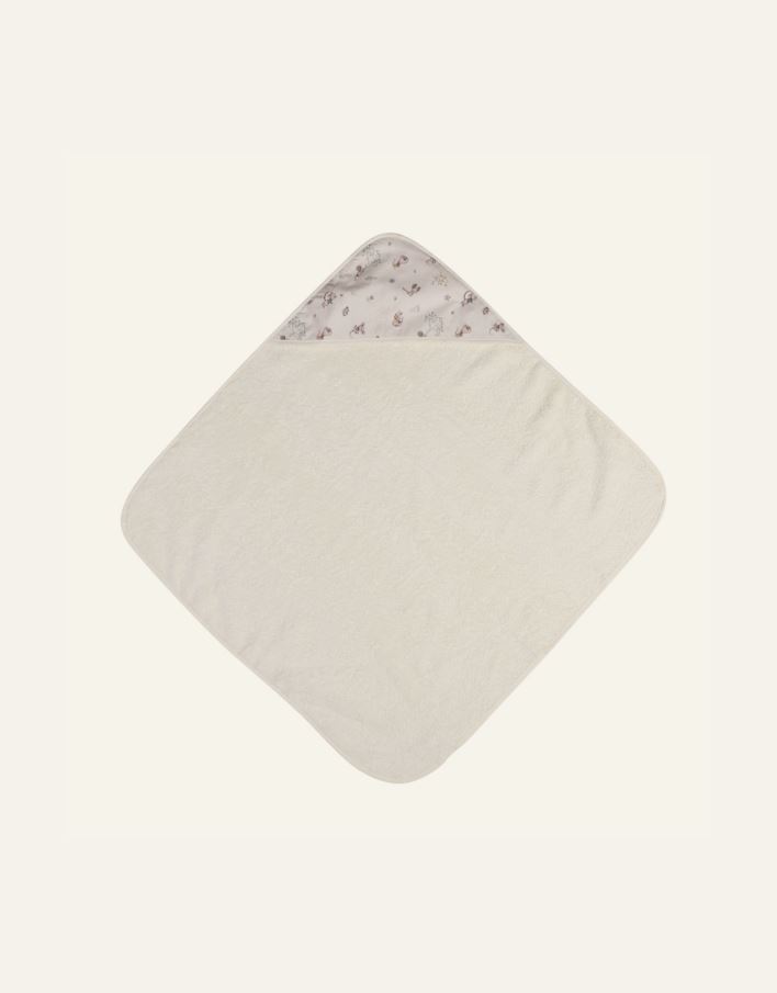 Badhandduk med huva multi/vit - 2