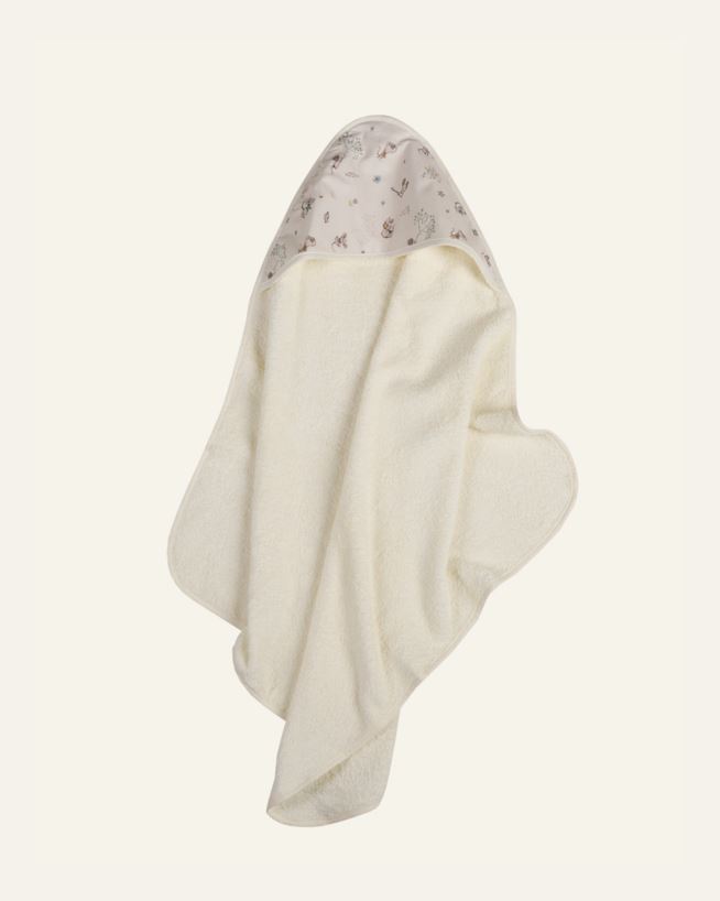 Badhandduk med huva multi/vit - 75x75 cm multi/vit - 1
