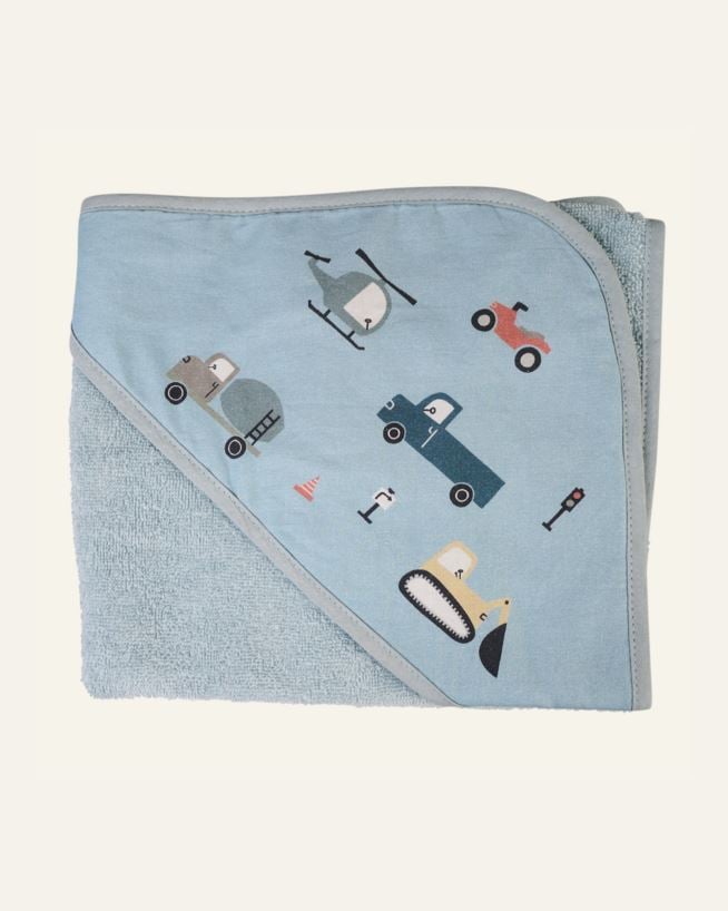 Badhandduk med huva blå - 75x75 cm blå - 1