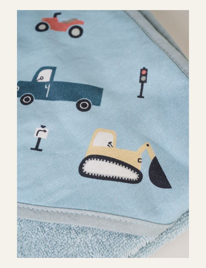 Badhandduk med huva blå - 2