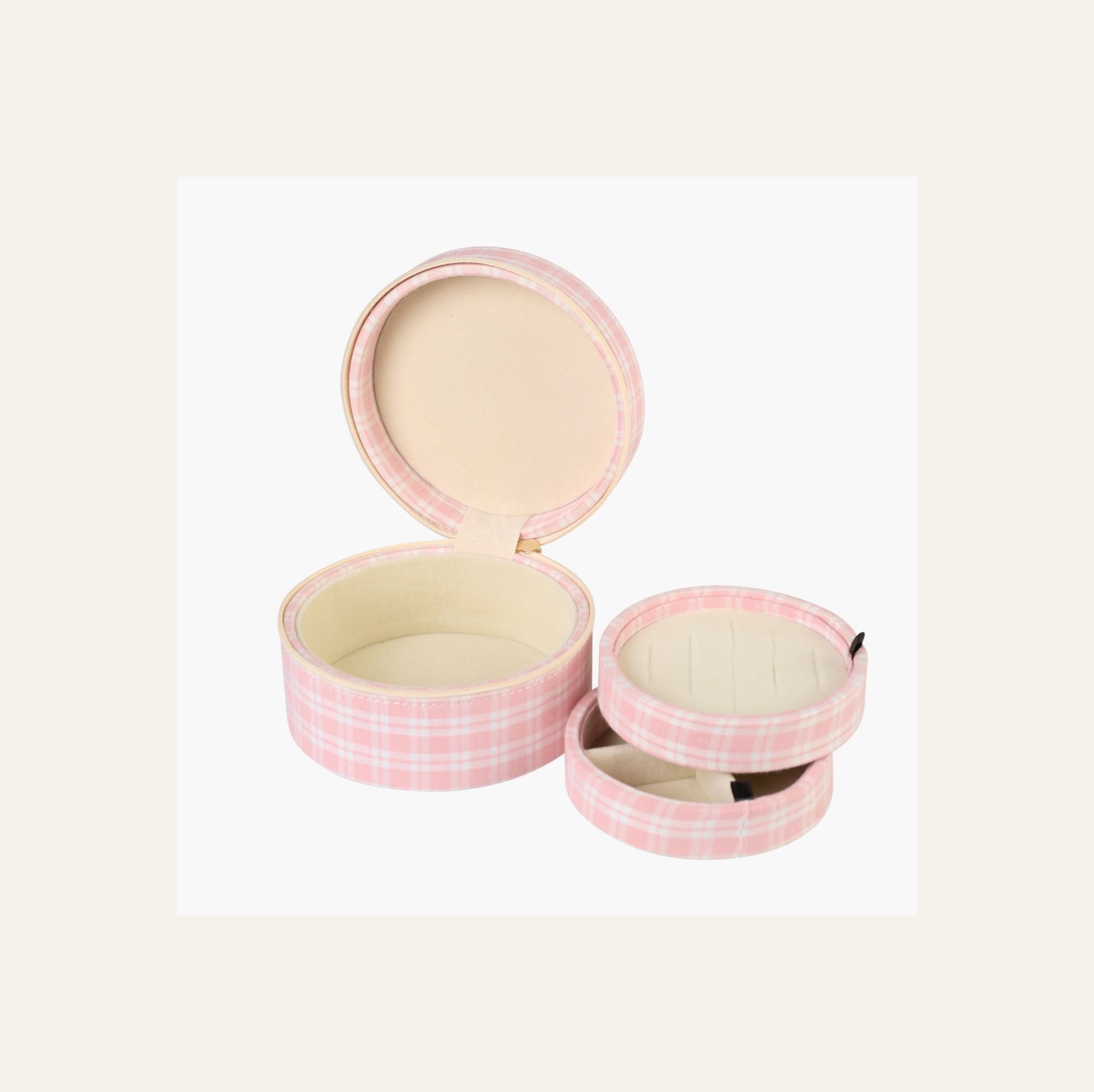 Smyckeskrin med dragkedja ljusrosa - 2