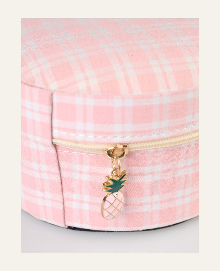 Smyckeskrin med dragkedja ljusrosa - 12x12 cm ljusrosa - 1