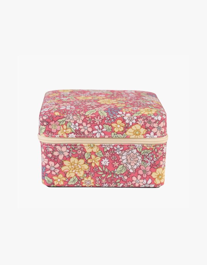 Smyckeskrin med dragkedja multi/rosa - 11x11 cm multi/rosa - 1