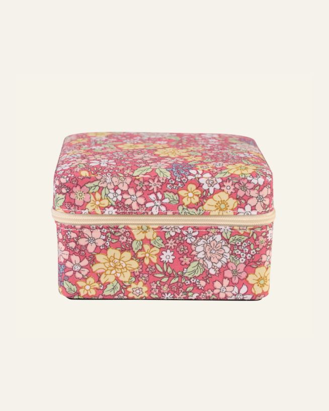 Smyckeskrin med dragkedja multi/rosa - 11x11 cm multi/rosa - 1