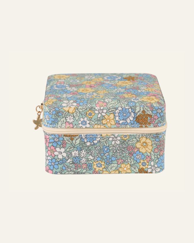 Smyckeskrin med dragkedja multi/grön - 11x11 cm multi/grön - 1