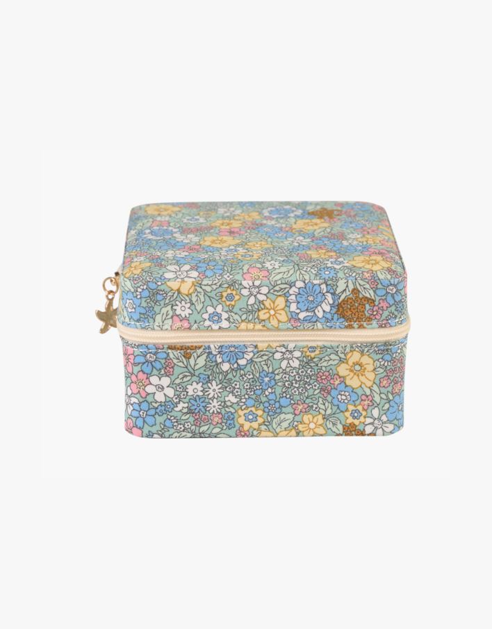 Smyckeskrin med dragkedja multi/grön - 11x11 cm multi/grön - 1