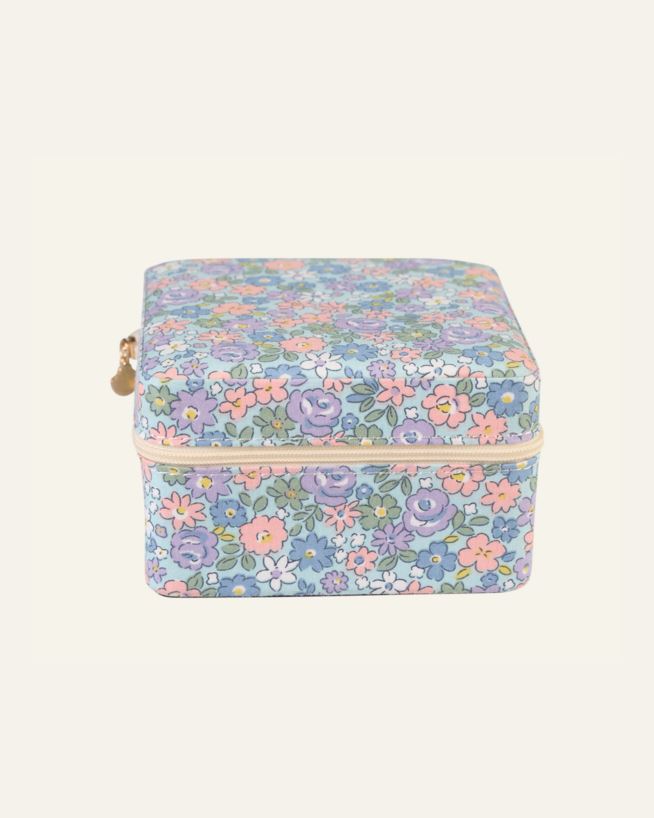 Smyckeskrin med dragkedja multi/blå - 11x11 cm multi/blå - 1