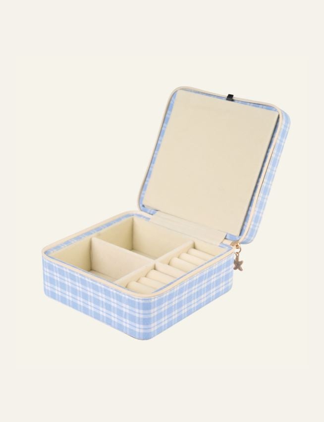 Smyckeskrin med dragkedja ljusblå - 2