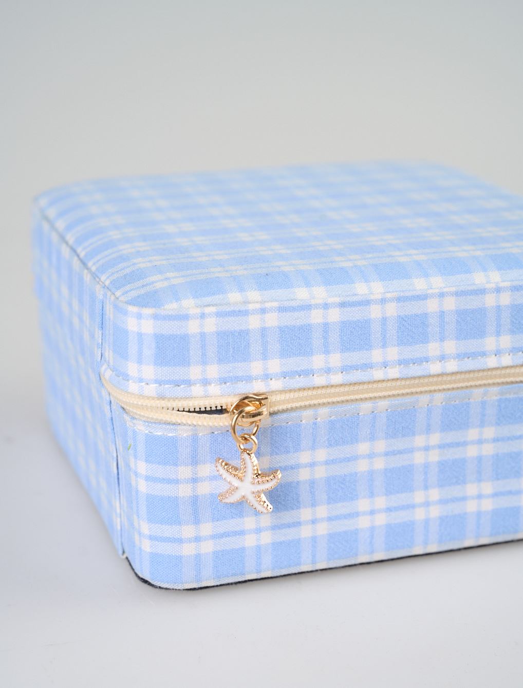 Smyckeskrin med dragkedja ljusblå - 3