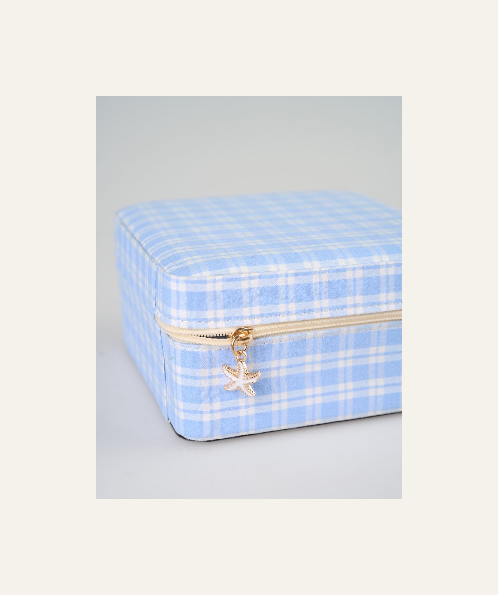 Smyckeskrin med dragkedja ljusblå - 3