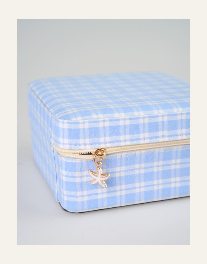 Smyckeskrin med dragkedja ljusblå - 3