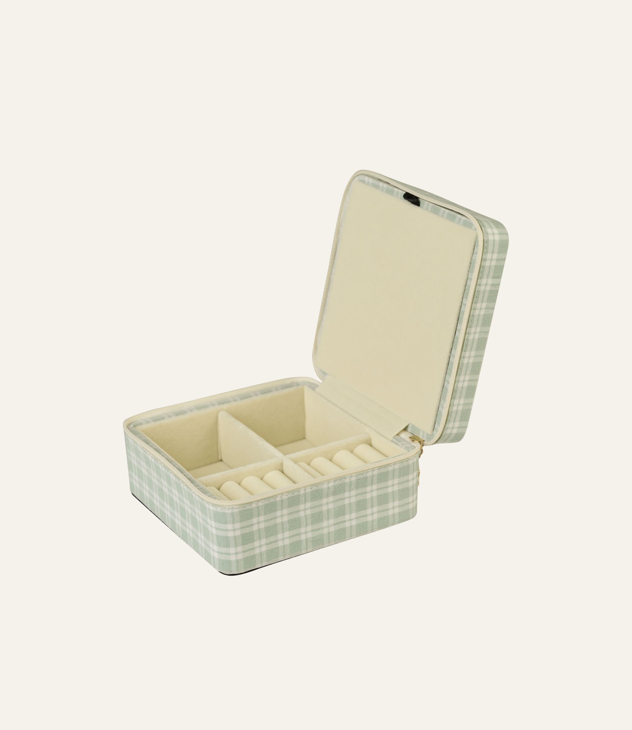 Smyckeskrin med dragkedja ljusgrön - 2