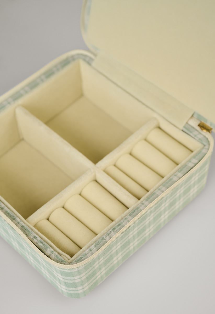 Smyckeskrin med dragkedja ljusgrön - 3