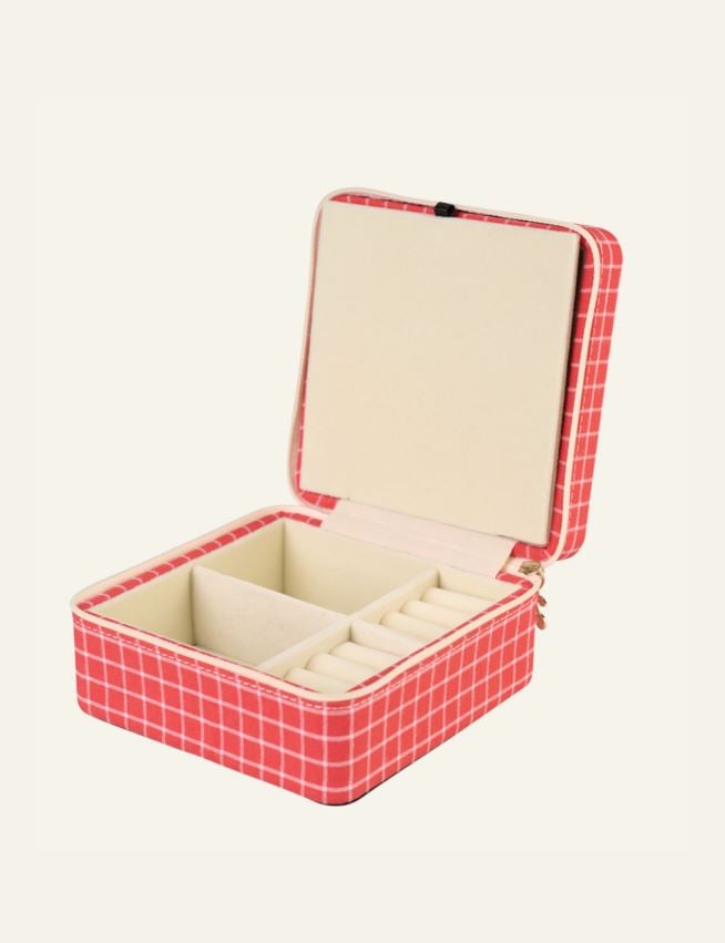 Smyckeskrin med dragkedja röd - 2