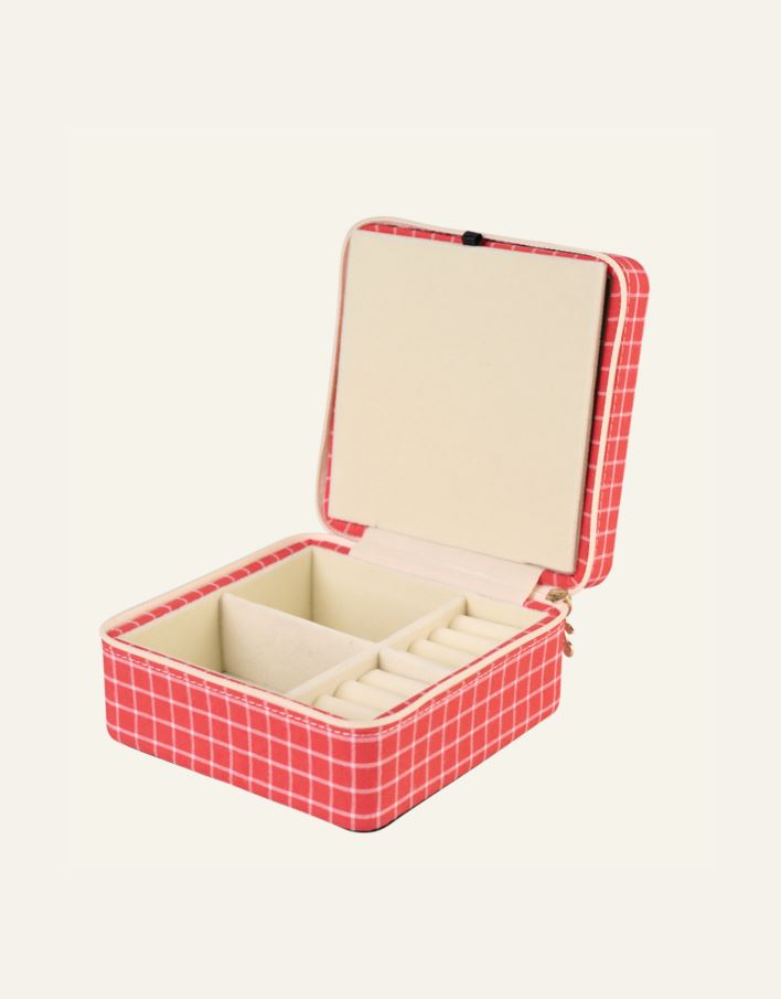 Smyckeskrin med dragkedja röd - 2