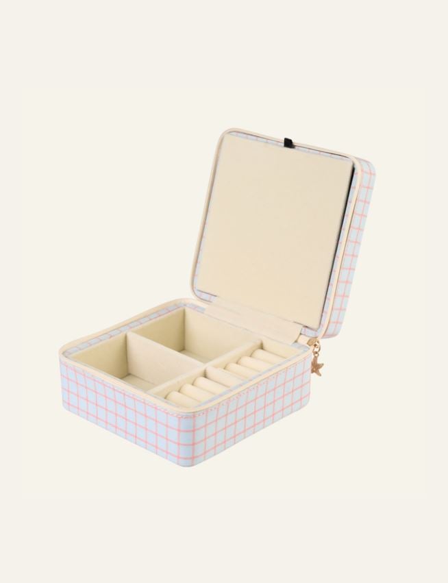 Smyckeskrin med dragkedja ljusblå - 2