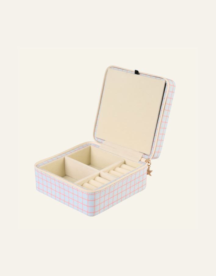 Smyckeskrin med dragkedja ljusblå - 2