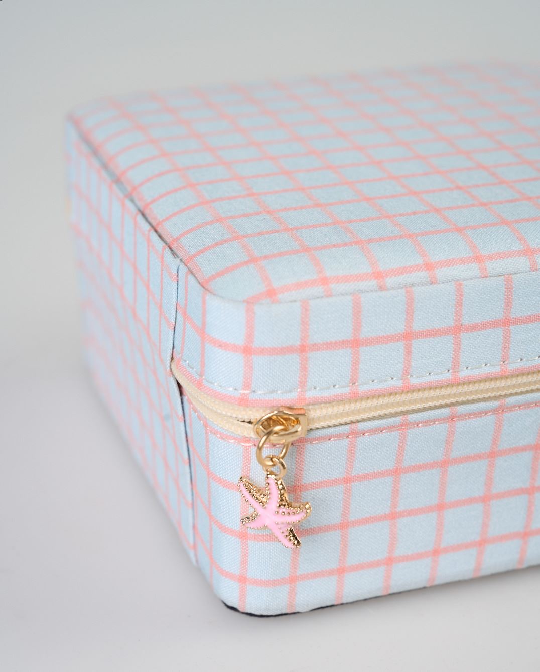 Smyckeskrin med dragkedja ljusblå - 3