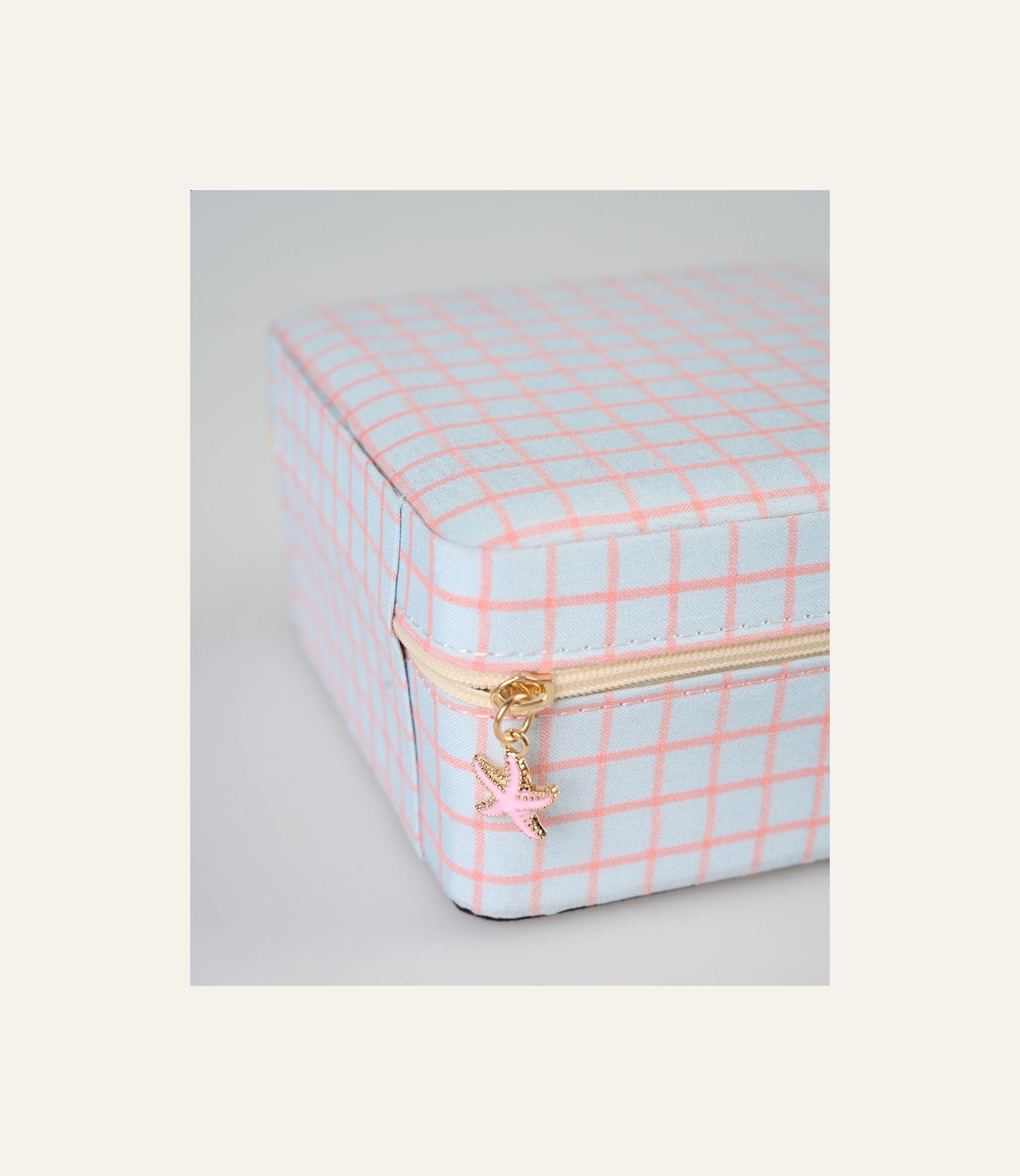 Smyckeskrin med dragkedja ljusblå - 3