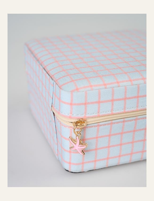 Smyckeskrin med dragkedja ljusblå - 3