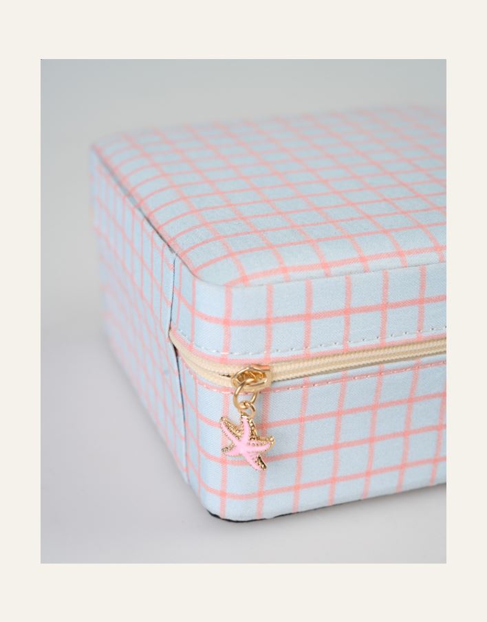 Smyckeskrin med dragkedja ljusblå - 3