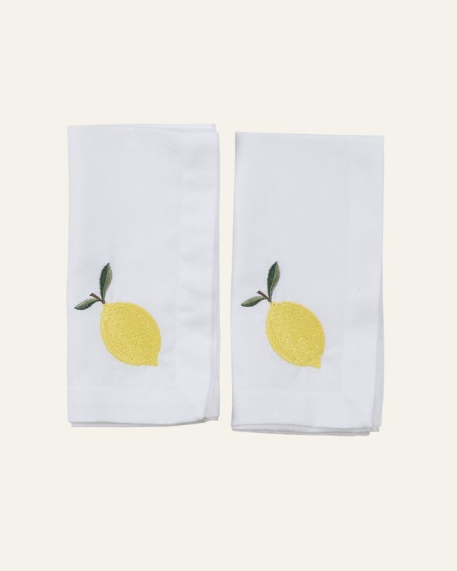 2-pack tygservetter vit - 45x45 cm vit - 1