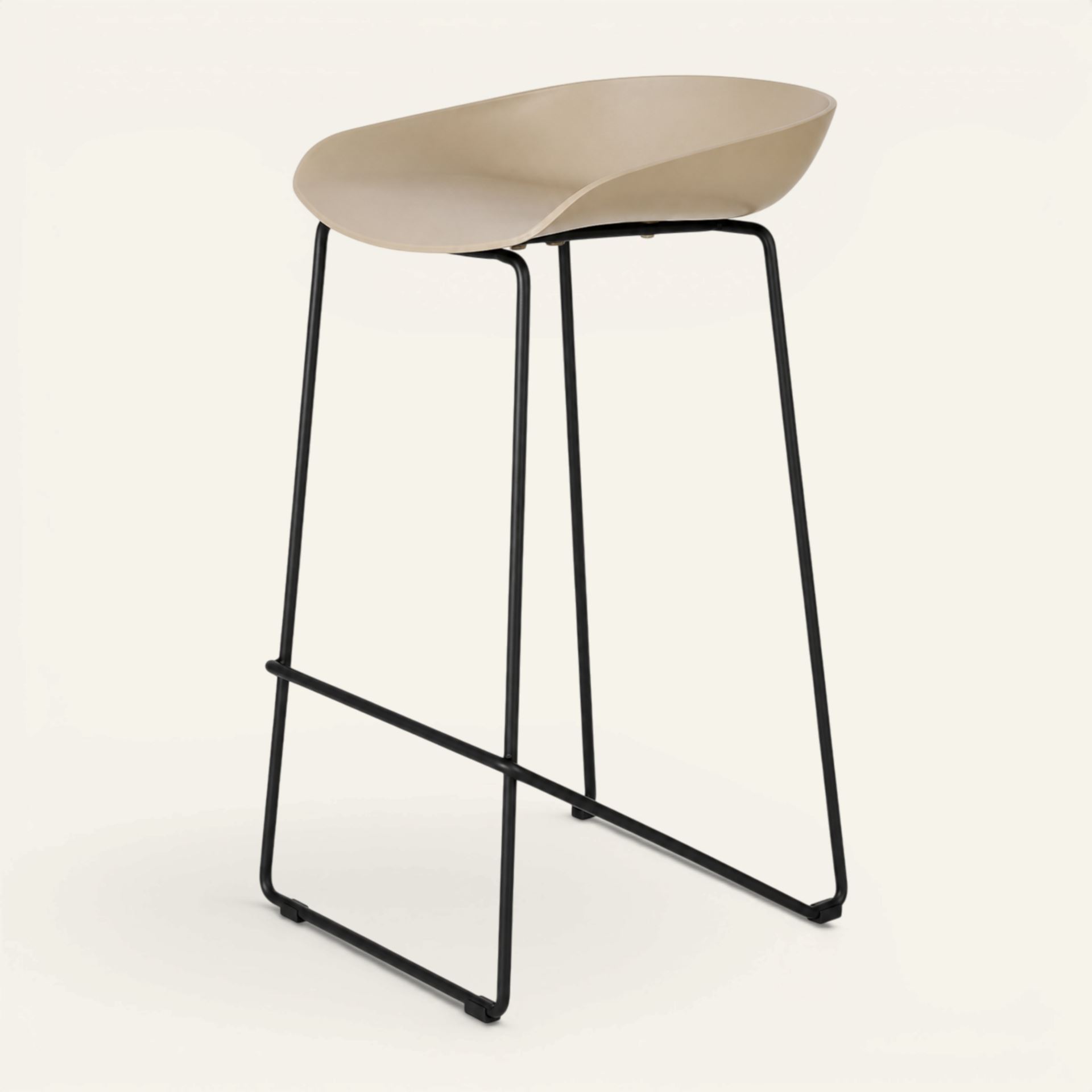Barstol beige - 44x43x79 cm beige - 1