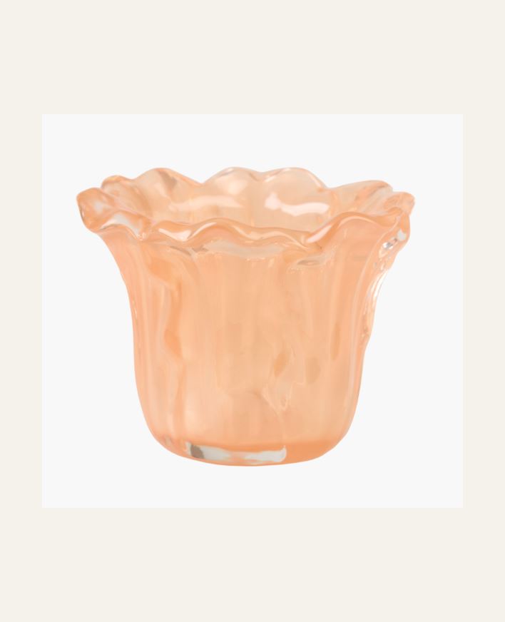 Värmeljushållare orange - 10x10x7,6 cm orange - 1