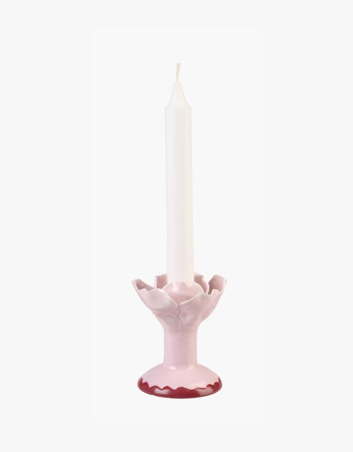 Ljusstake rosa - 8x8x16 cm rosa - 1