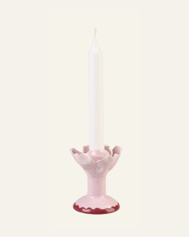 Ljusstake rosa - 8x8x16 cm rosa - 1