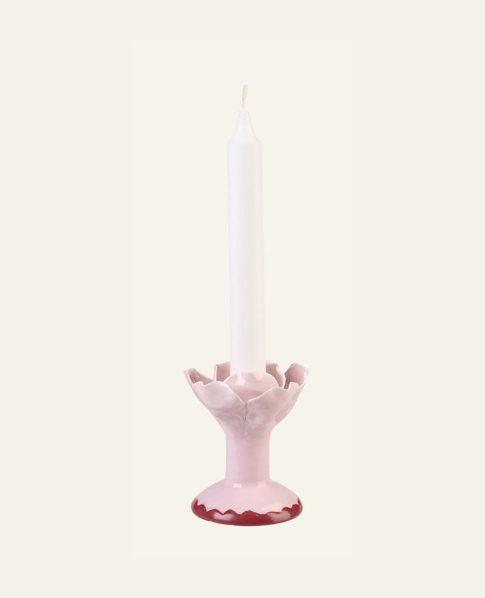 Ljusstake rosa - 8x8x16 cm rosa - 1
