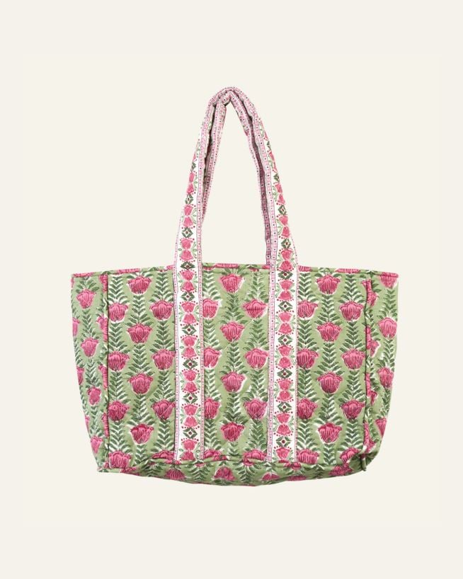 Liten tygväska multi/grön - 30x40 cm multi/grön - 1
