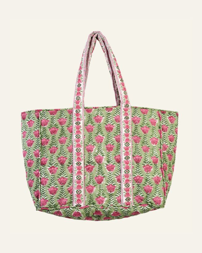 Totebag multi/grön - 38x48 cm multi/grön - 1