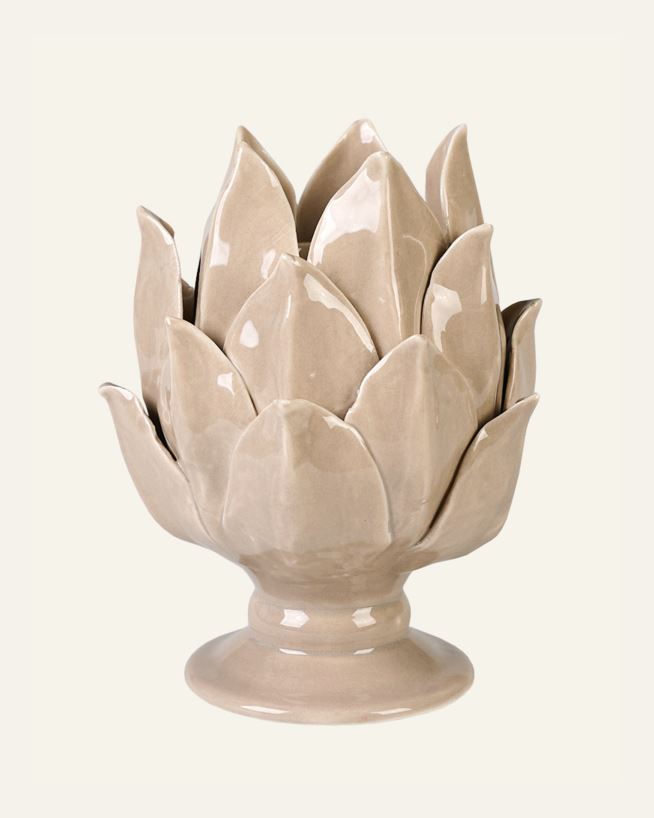 Värmeljushållare beige - 14x14x10 cm beige - 1