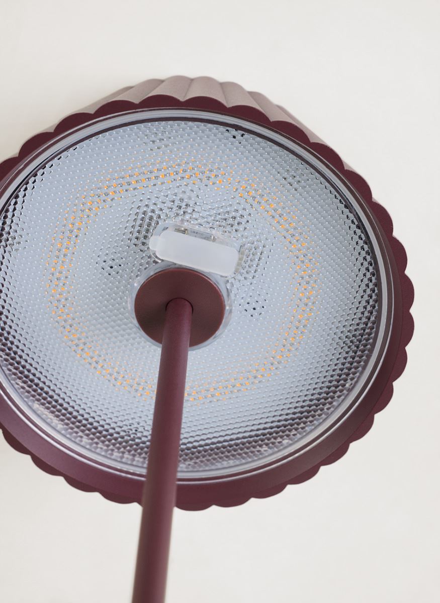 Batteridriven lampa burgundy - 6